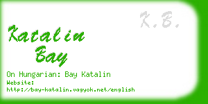 katalin bay business card